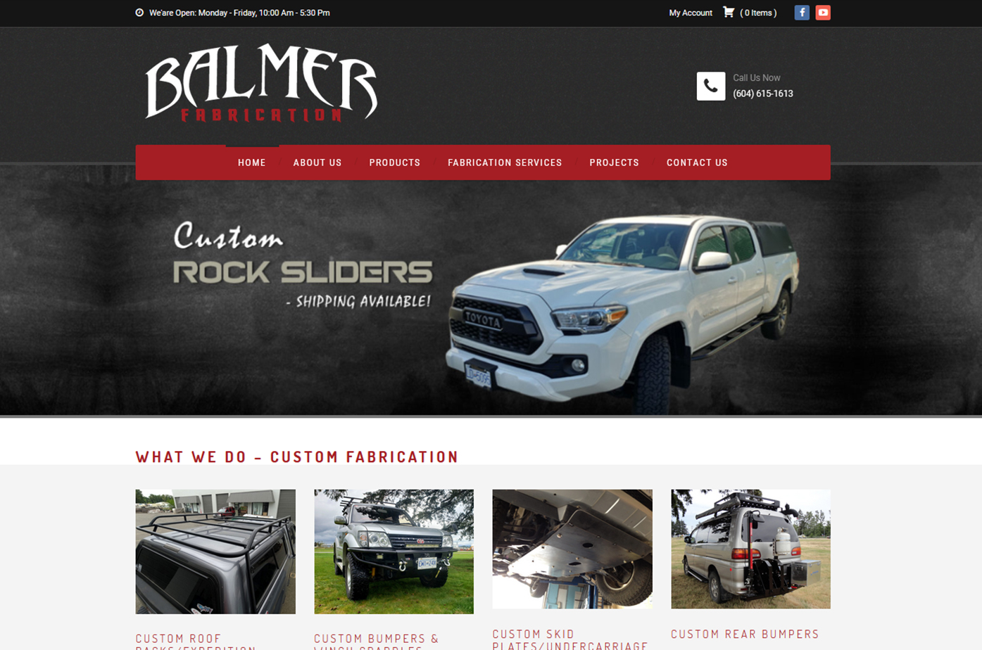 Balmer Fabrication - Cust Web Development