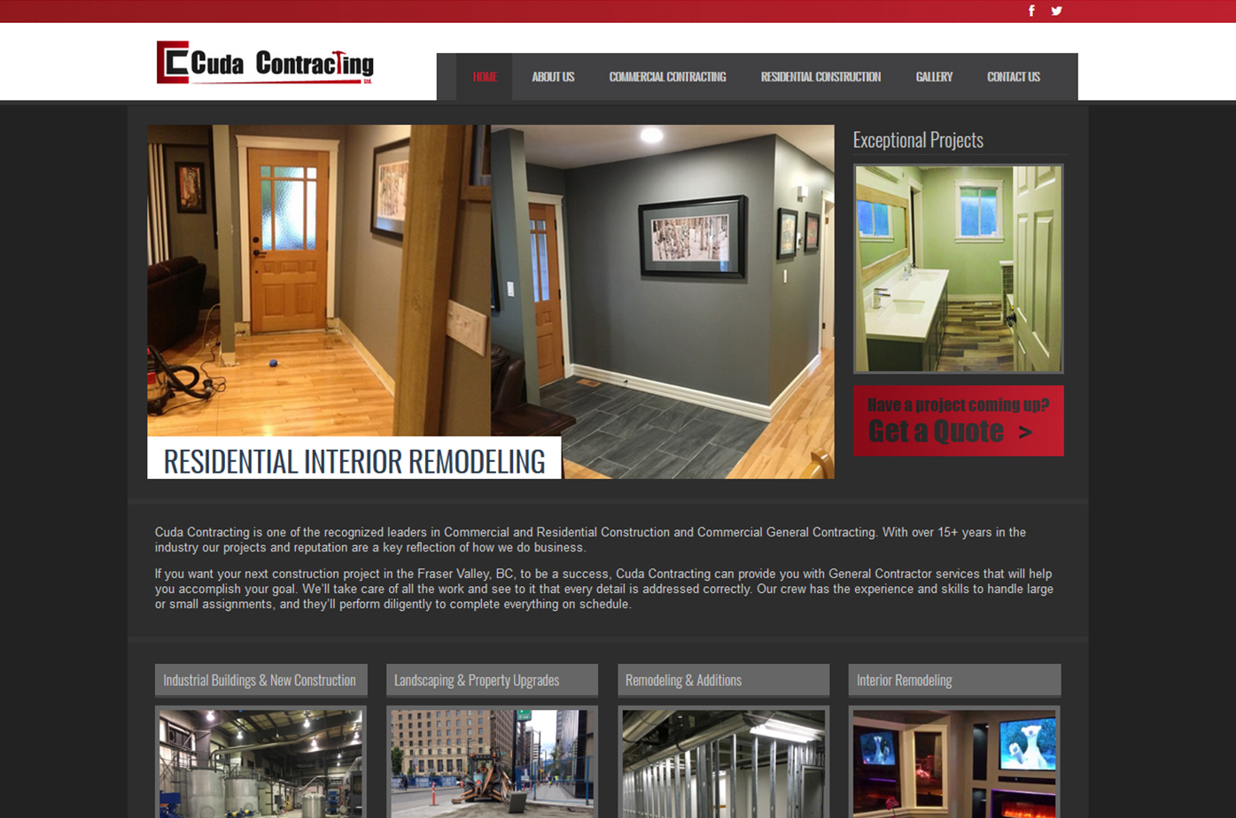 Cuda Contracting Website